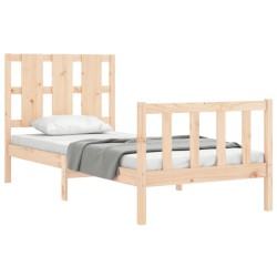 Cadre de lit sans matelas 100x200 cm bois massif de pin 