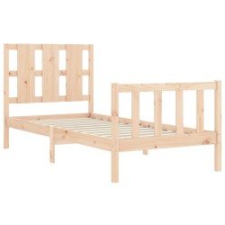 Cadre de lit sans matelas 100x200 cm bois massif de pin 