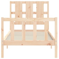 Cadre de lit sans matelas 100x200 cm bois massif de pin 