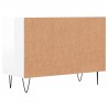 Meuble TV blanc brillant 69,5 x 30 x 50 cm bois d'ingénierie 