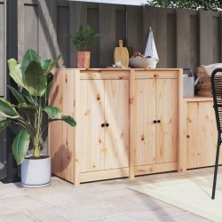Portes de cuisine d'extérieur 2pcs 50x9x82cm bois de pin massif 