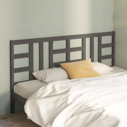 Tête de lit Gris 186x4x100 cm Bois massif de pin 