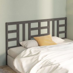 Tête de lit Gris 186x4x100 cm Bois massif de pin 