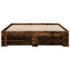 Cadre de lit sans matelas chêne fumé 135x190 cm bois ingénierie 