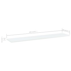 Panneaux de bibliothèque 8 pcs Blanc 100x20x1,5 cm Aggloméré 