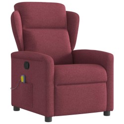 Fauteuil de massage inclinable Rouge bordeaux Tissu 
