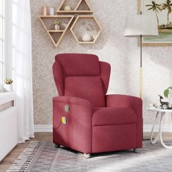Fauteuil de massage inclinable Rouge bordeaux Tissu 
