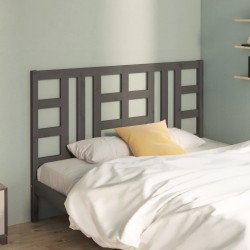 Tête de lit Gris 166x4x100 cm Bois massif de pin 