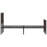 Cadre de lit en métal sans matelas chêne fumé 137x190 cm 