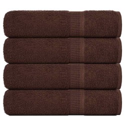 Serviettes de bain 4 pcs marron 100x150 cm 360 g/m² 100% coton 