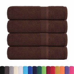Serviettes de bain 4 pcs marron 100x150 cm 360 g/m² 100% coton 