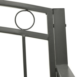 Banc de jardin avec table Gris 120 cm Acier 
