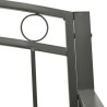 Banc de jardin avec table Gris 120 cm Acier 