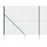 Clôture en treillis métallique et piquet d'ancrage vert 1,8x10m 
