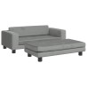 Lit pour chien avec extension gris clair 100x50x30 cm velours 