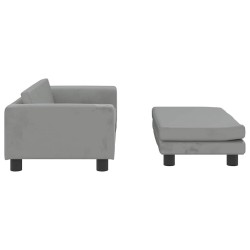 Lit pour chien avec extension gris clair 100x50x30 cm velours 
