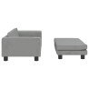 Lit pour chien avec extension gris clair 100x50x30 cm velours 