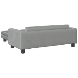 Lit pour chien avec extension gris clair 100x50x30 cm velours 