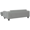 Lit pour chien avec extension gris clair 100x50x30 cm velours 