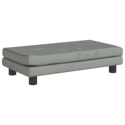 Lit pour chien avec extension gris clair 100x50x30 cm velours 