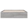 Cadre de lit avec tiroirs sans matelas sonoma gris 135x190 cm 