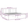 Cadre de lit sans matelas marron miel 200x200cm bois pin massif 