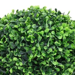 Plantes de buis artificiel 2 pcs avec pots Boule Vert 37 cm 