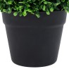 Plantes de buis artificiel 2 pcs avec pots Boule Vert 37 cm 