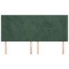 Tête de lit avec oreilles Vert foncé 183x16x118/128 cm Velours 