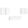 Ensemble de meubles TV 6 pcs Blanc Bois d'ingénierie 