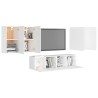 Ensemble de meubles TV 6 pcs Blanc Bois d'ingénierie 
