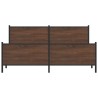 Cadre de lit en métal sans matelas chêne marron 193x203 cm 