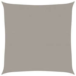 Voile d'ombrage 160 g/m² carré gris clair 6x6 m PEHD 