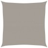 Voile d'ombrage 160 g/m² carré gris clair 6x6 m PEHD 