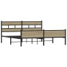 Cadre de lit en métal sans matelas chêne sonoma 200x200 cm 