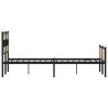 Cadre de lit en métal sans matelas chêne sonoma 200x200 cm 