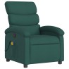 Fauteuil de massage inclinable Vert foncé Tissu 