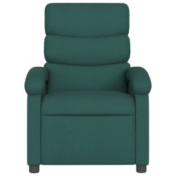 Fauteuil de massage inclinable Vert foncé Tissu 