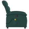 Fauteuil de massage inclinable Vert foncé Tissu 