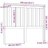 Tête de lit Marron miel 146x6x101 cm Bois massif de pin 