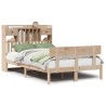 Lit bibliothèque sans matelas 135x190 cm bois de pin massif 