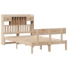 Lit bibliothèque sans matelas 135x190 cm bois de pin massif 