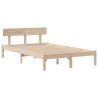 Lit bibliothèque sans matelas 135x190 cm bois de pin massif 