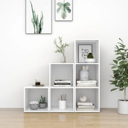 Ensemble de meubles TV 3 pcs Blanc Bois d'ingénierie 