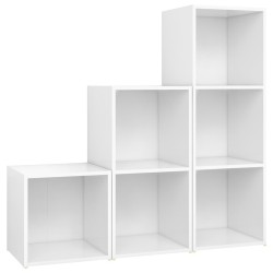 Ensemble de meubles TV 3 pcs Blanc Bois d'ingénierie 