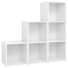 Ensemble de meubles TV 3 pcs Blanc Bois d'ingénierie 