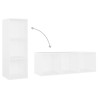 Ensemble de meubles TV 3 pcs Blanc Bois d'ingénierie 