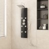Panneau de douche Verre 25x47,5x130 cm Noir 