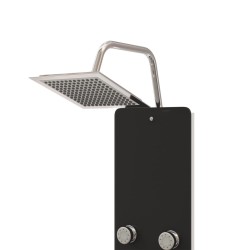 Panneau de douche Verre 25x47,5x130 cm Noir 