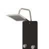 Panneau de douche Verre 25x47,5x130 cm Noir 